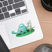 Animal Crossing Elephant Watering Can Clear 2.5" Vinyl Sticker