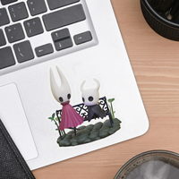 Hollow Knight Ghost + Hornet 2.5" Vinyl Clear Sticker