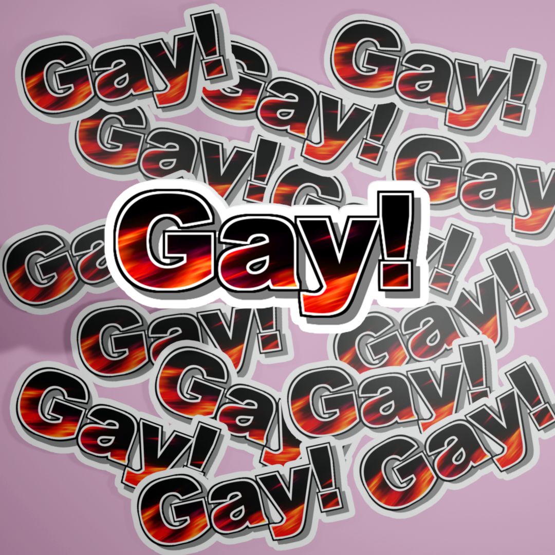 Gay! Smash Bros Waterproof Stickers