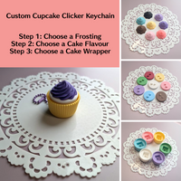 Custom Cupcake Clicker Keychain