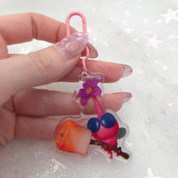 Winged Pink Pikmin Acrylic Keychain