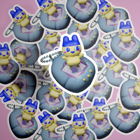 Tamagotchi Inspired Waterproof Stickers