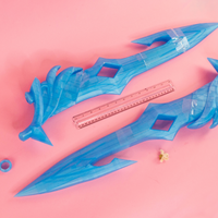 Genshin Impact Tartaglia Childe Water Lance Cosplay Sword 3D Printed Cosplay Kit - Porzellan Props