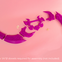 Warcraft Tyrande Whisperwind Glaive 3D Printed Cosplay Kit - Porzellan Props