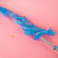 Genshin Impact Tartaglia Childe Water Lance Cosplay Sword 3D Printed Cosplay Kit - Porzellan Props