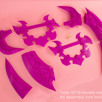 Warcraft Tyrande Whisperwind Glaive 3D Printed Cosplay Kit - Porzellan Props