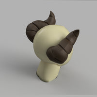 Narmaya Granblue Fantasy Cosplay Horns 3D Model STL File - Porzellan Props