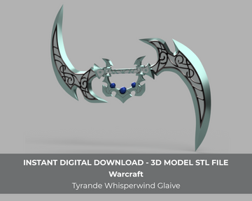Warcraft Tyrande Whisperwind Glaive Cosplay 3D Model STL File - Porzellan Props