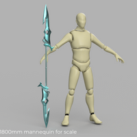 Genshin Impact Tartaglia Childe Water Lance Cosplay Sword 3D Model STL File - Porzellan Props
