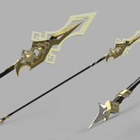 Genshin Impact Vortex Vanquisher Cosplay Polearm 3D Model STL File
