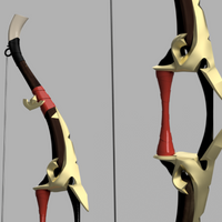 Genshin Impact Gorou's Raven Bow 3D Model STL File