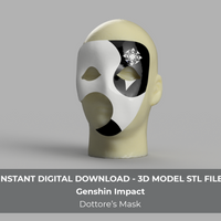 Genshin Impact Il Dottore Mask 3D Model STL File