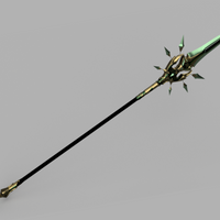 Genshin Impact Primordial Jade Winged Spear Cosplay Polearm 3D Printed Cosplay Prop Kit