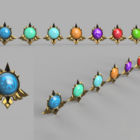 Genshin Impact Mondstadt Vision Accessories 3D Model STL File - Porzellan Props