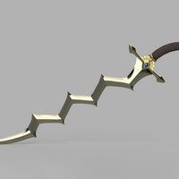 Fire Emblem Three Houses Levin Sword Sword 3D Printed Cosplay Kit - Porzellan Props