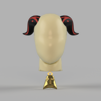 Genshin Impact Ganyu Cosplay Horns and Bell Accessory 3D Model STL File - Porzellan Props