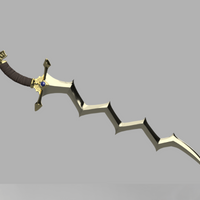 Fire Emblem Three Houses Levin Sword Sword 3D Model for Cosplay STL File - Porzellan Props