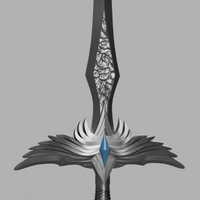 Critical Role D&D Holy Avenger 4.5' long Cosplay Sword 3D Model STL File - Porzellan Props