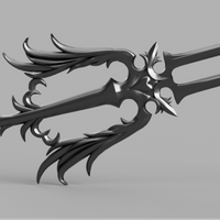 Kingdom Hearts Oathkeeper Keyblade 3' long 3D Model STL file for Cosplay - Porzellan Props