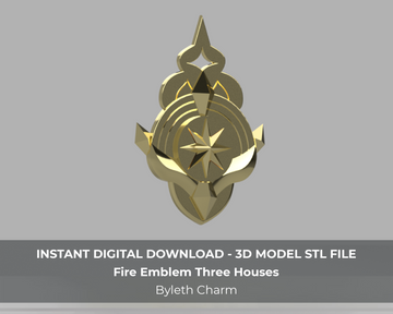 Fire Emblem Byleth Emblem Three Houses Cosplay | Necklace | Brooch | Belt Buckle 3D Model STL File - Porzellan Props