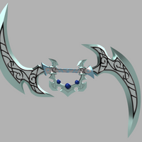 Warcraft Tyrande Whisperwind Glaive 3D Printed Cosplay Kit - Porzellan Props