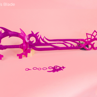 Kingdom Hearts Sora and Riku's Combined Keyblade 3D Printed Cosplay Kit - Porzellan Props