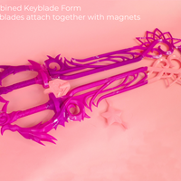 Kingdom Hearts Sora and Riku's Combined Keyblade 3D Printed Cosplay Kit - Porzellan Props
