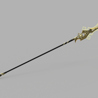 Genshin Impact Vortex Vanquisher Cosplay Polearm 3D Model STL File