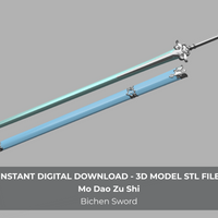Mo Dao Zu Shi MDZS Grandmaster of Demonic Cultivation Bichen Sword and Sheath - 4.5 ft long 3D Model STL File
