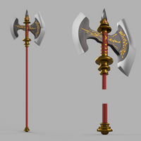 Fire Emblem Shadow Dragon Minerva's Axe Hauteclere 3D Model STL Files for Cosplay - Porzellan Props