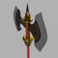 Fire Emblem Shadow Dragon Minerva's Axe Hauteclere 3D Model STL Files for Cosplay - Porzellan Props