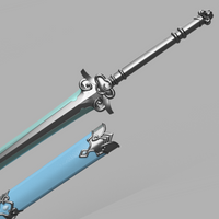 Mo Dao Zu Shi MDZS Grandmaster of Demonic Cultivation Bichen Sword and Sheath - 4.5 ft long 3D Model STL File