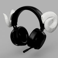 Ram Headphone Horns 3D Model STL File