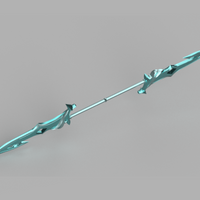 Genshin Impact Tartaglia Childe Water Lance Cosplay Sword 3D Model STL File - Porzellan Props