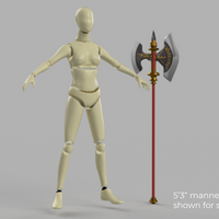 Fire Emblem Shadow Dragon Minerva's Axe Hauteclere 3D Model STL Files for Cosplay - Porzellan Props