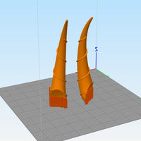 Fate Ibaraki Doji Douji Berserker Cosplay Horns 3D Model STL File - Porzellan Props