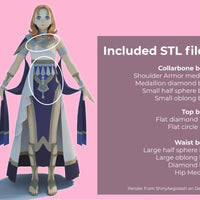 Fire Emblem Three Houses Cosplay Female Dancer Class Accessory Pack STL 3D Model for 3D Printing - Porzellan Props