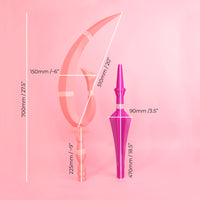 Sailor Moon Sailor Saturn Silence Glaive Staff 3D Printed Cosplay Kit - Porzellan Props