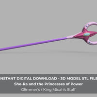 Glimmer's / King Micah's Staff - 3D Model STL File - Porzellan Props