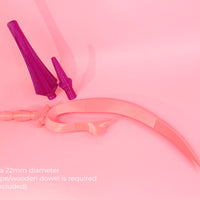 Sailor Moon Sailor Saturn Silence Glaive Staff 3D Printed Cosplay Kit - Porzellan Props
