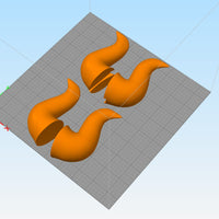 Helltaker Beelzebub Cosplay Horns 3D Model STL Files - Porzellan Props