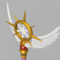 Cardcaptor Sakura Dream Staff Clear Card 3D Model STL File for Cosplay - Porzellan Props