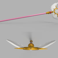Cardcaptor Sakura Dream Staff Clear Card 3D Model STL File for Cosplay - Porzellan Props
