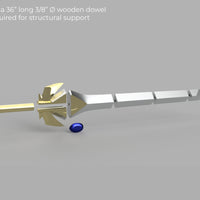 She Ra's Upgraded Sword of Protection S5 - 3.5 ft long 3D Model STL File - Porzellan Props