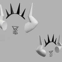 Helltaker Lucifer Cosplay Horns + Accessories 3D Model STL File Bundle - Porzellan Props