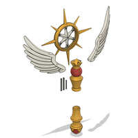 Cardcaptor Sakura Dream Staff Clear Card 3D Model STL File for Cosplay - Porzellan Props