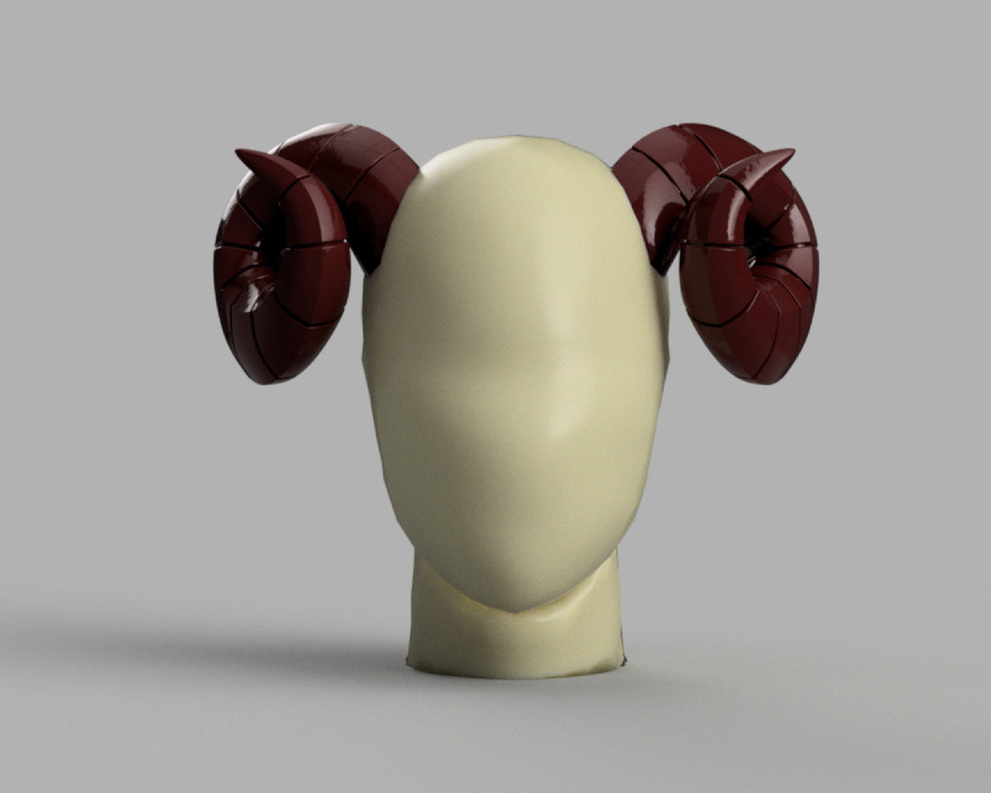 League of Legends LoL Spirit Blossom Kindred Cosplay Ram Horns 3D Model STL File - Porzellan Props
