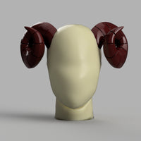 League of Legends LoL Spirit Blossom Kindred Cosplay Ram Horns 3D Model STL File - Porzellan Props
