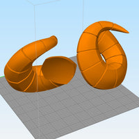 League of Legends LoL Spirit Blossom Kindred Cosplay Ram Horns 3D Model STL File - Porzellan Props