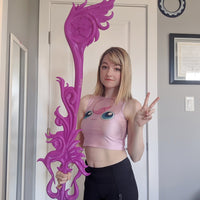 Kingdom Hearts - Aqua's Brightcrest 3' long Keyblade 3D Printed Cosplay Kit - Porzellan Props